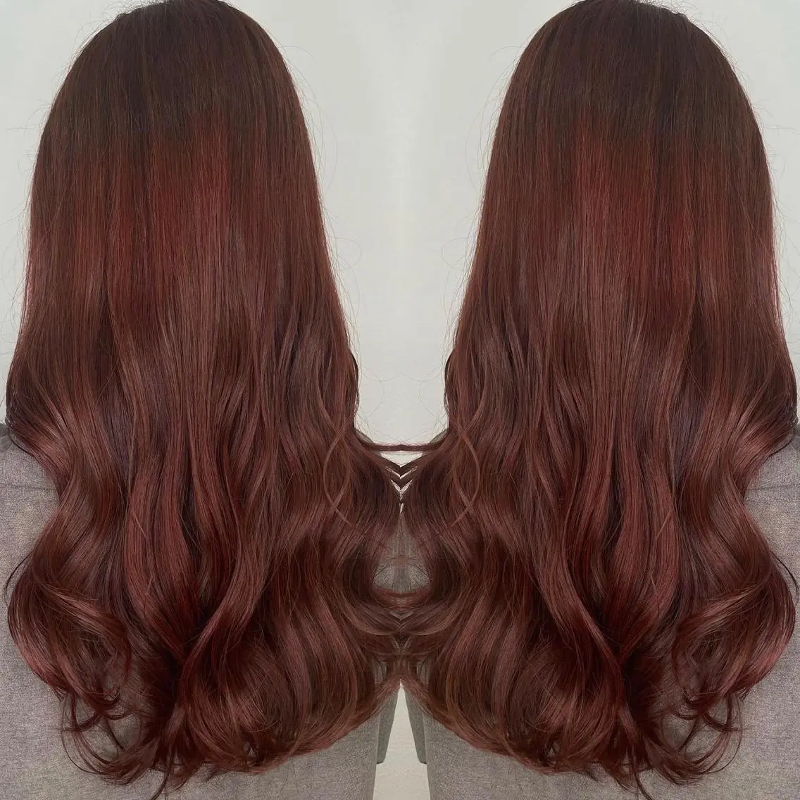 ロング カラー アッシュ ブラウンカラー カシス 透明感カラー グラデーションカラー カット ヘアカラー トリートメント 河合秀明/ショート /ボブ/レイヤーのヘアスタイル