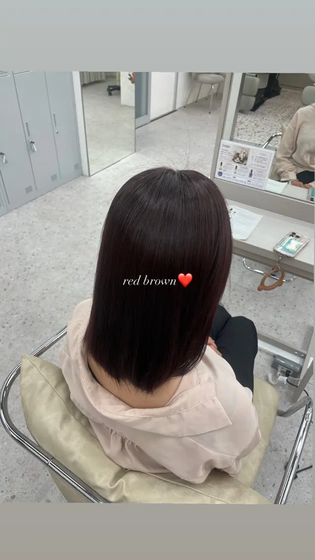 カラー ブラウンカラー レッドカラー 髪質改善 ヘアカラー トリートメント COCO_ Minonのヘアスタイル