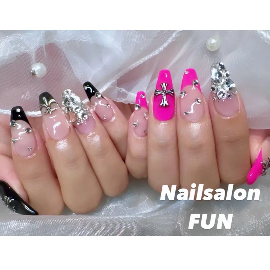 ネイル アートネイル ロングネイル メンズネイル ショートネイル ワンホンネイル Nailsalon FUN🌈のネイルデザイン