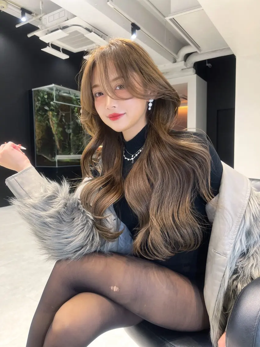 ロング 海野翔吾🇨🇳 ワンホンレイヤーのヘアスタイル