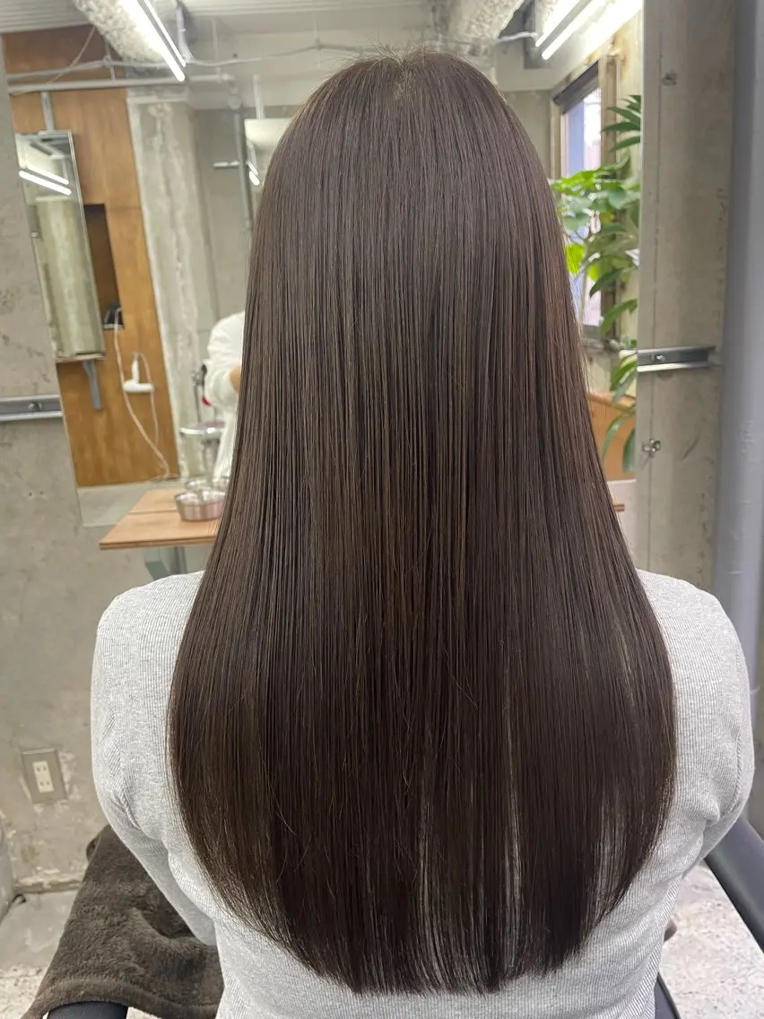 セミロング カット 縮毛矯正 トリートメント 【透明感ツヤカラー】 三浦寛之のヘアスタイル