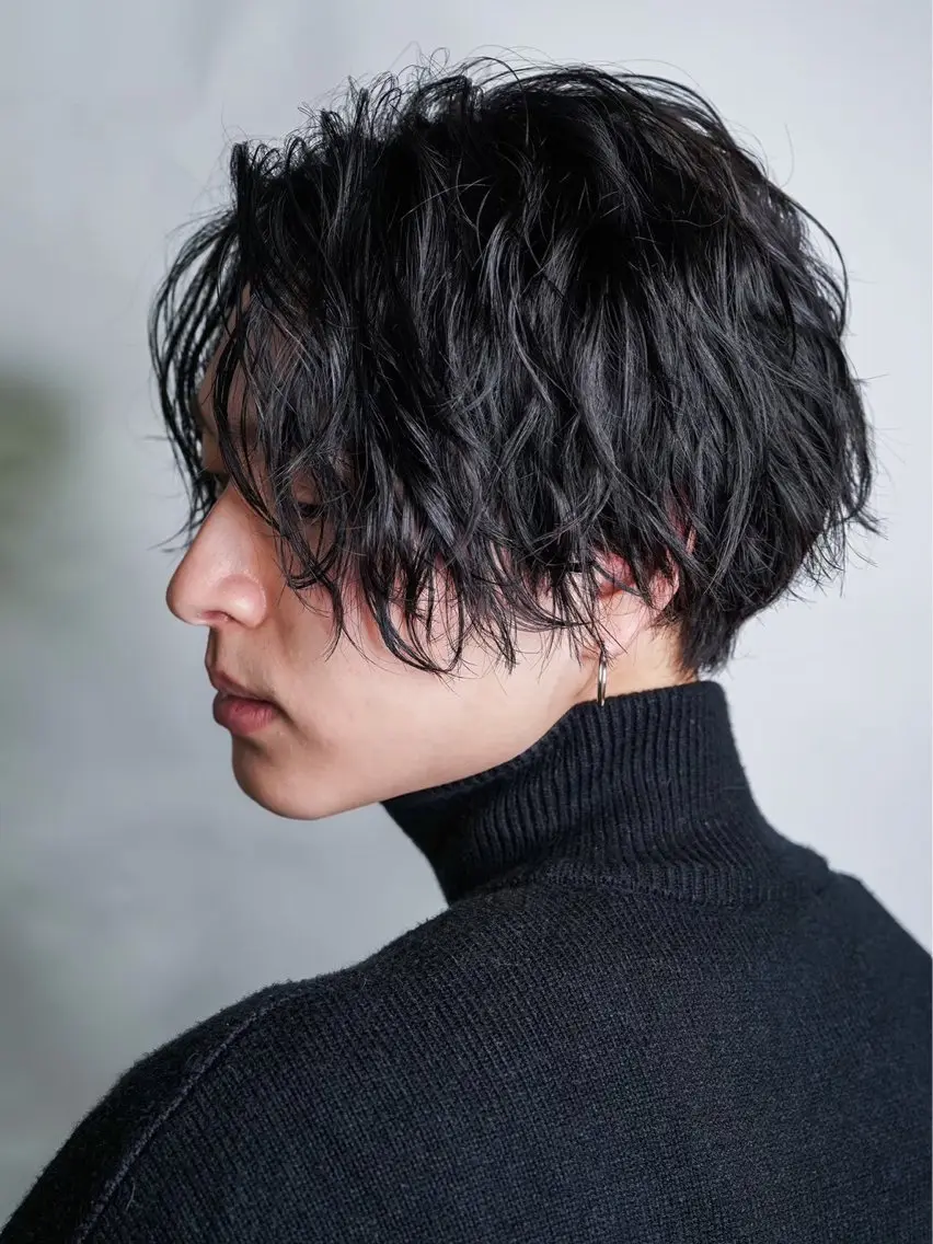 ミディアム ミディアムパーマ カット パーマ トリートメント ヘアセット 蛯原 興輝のヘアスタイル