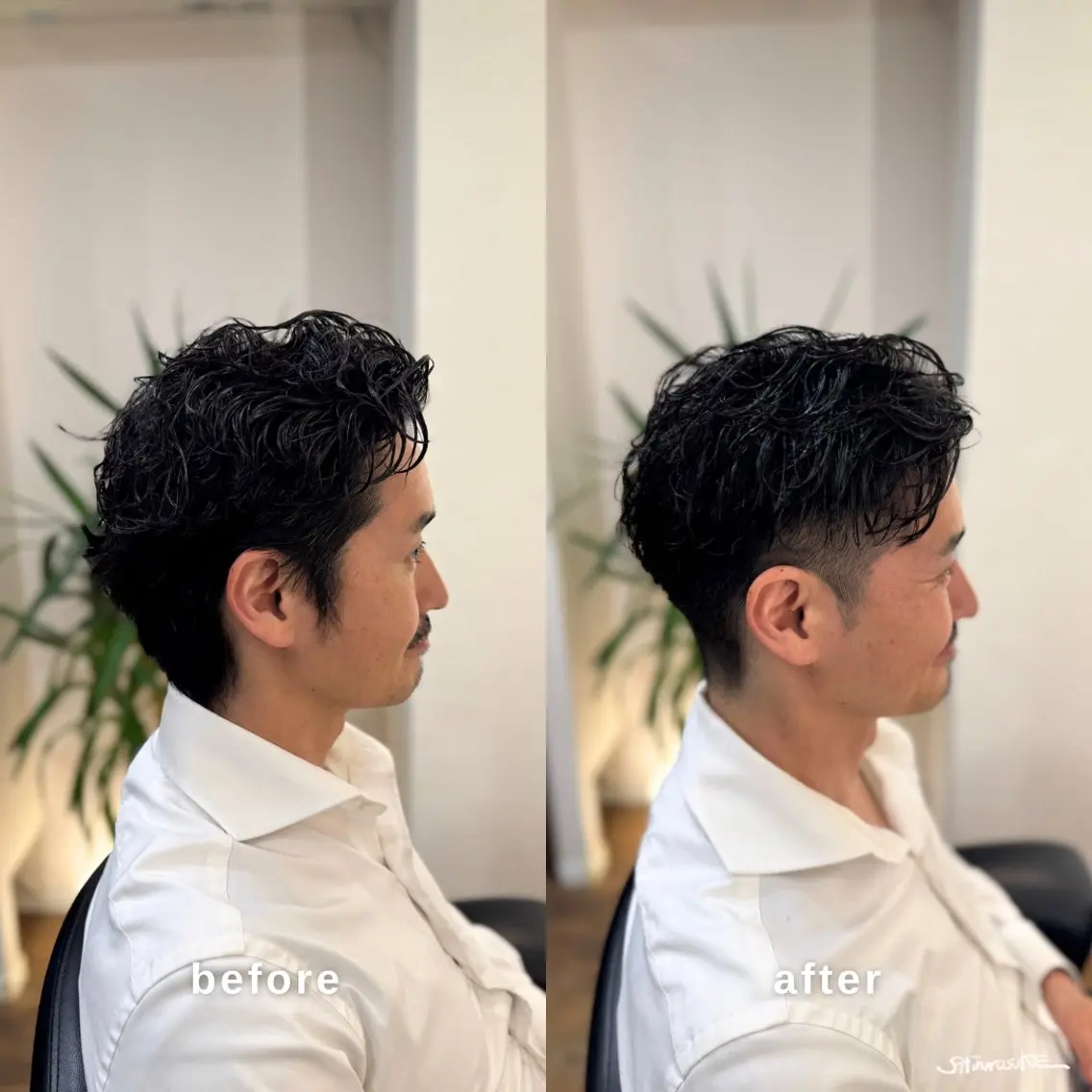 メンズ メンズパーマ 刈り上げ カット トリートメント しんのすけ /モデルさん募集中のヘアスタイル