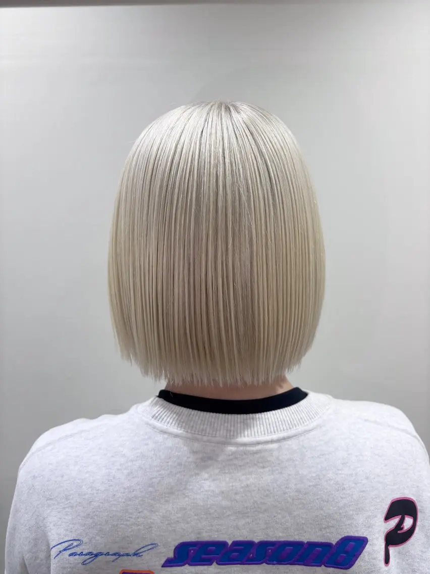 ミディアム カラー ヘアカラー トリートメント ヘッドスパ 【ハイトーン特化】 🦋森山陽向/大宮のヘアスタイル