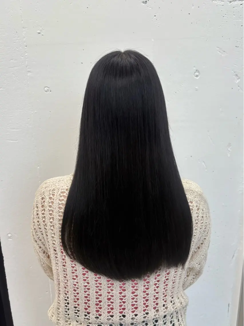 ロング カラー 黒髪 透明感カラー ナチュラルブラック ヘアカラー 🌟ゆりあ🌟 JILLSTUDIOのヘアスタイル