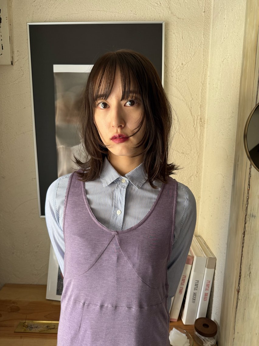 ミディアム カット ヘアカラー kai🐇似合わせ レイヤーカットのヘアスタイル