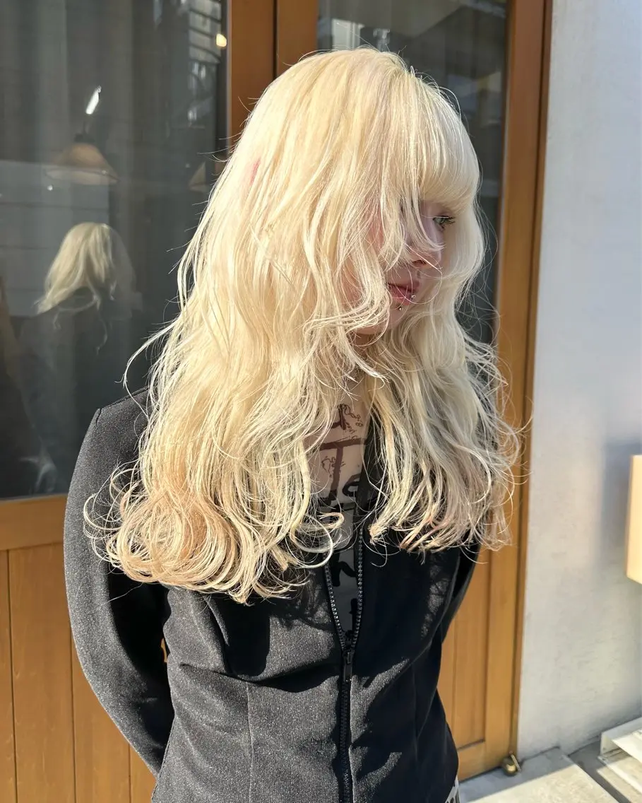 ロング ヘアカラー トリートメント ササキカズマ〻透明感 〻色落ち〻赤み消しのヘアスタイル