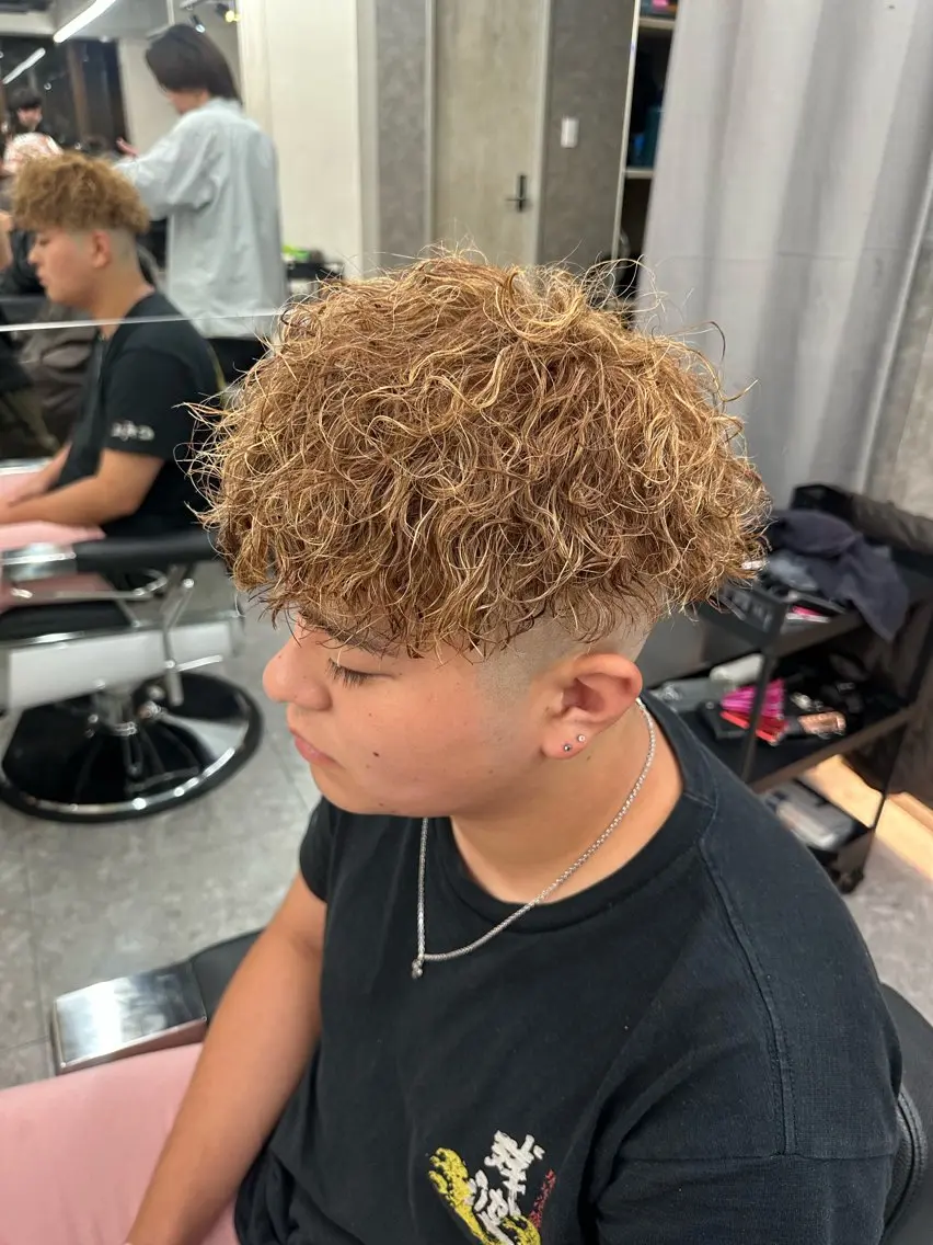 ショート パーマ メンズ メッシュパーマ支持率 ◎大宮/隼也のヘアスタイル