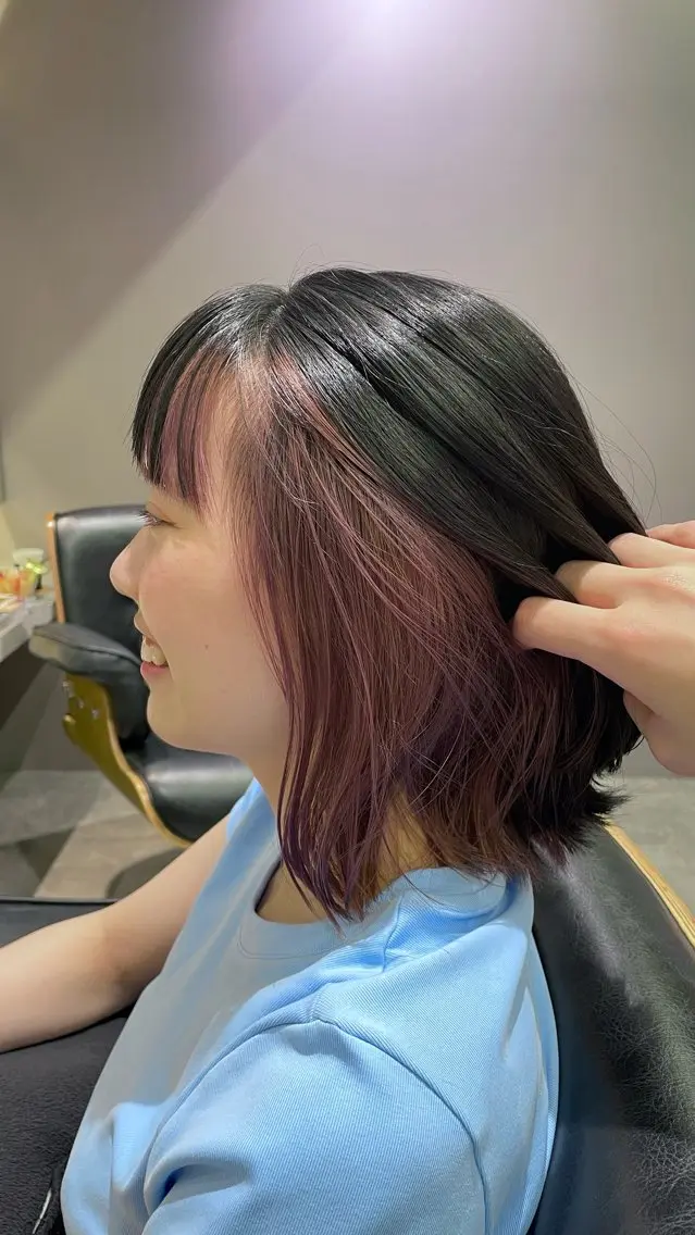 カラー ヘアカラー 栗山 蒔梓のヘアスタイル