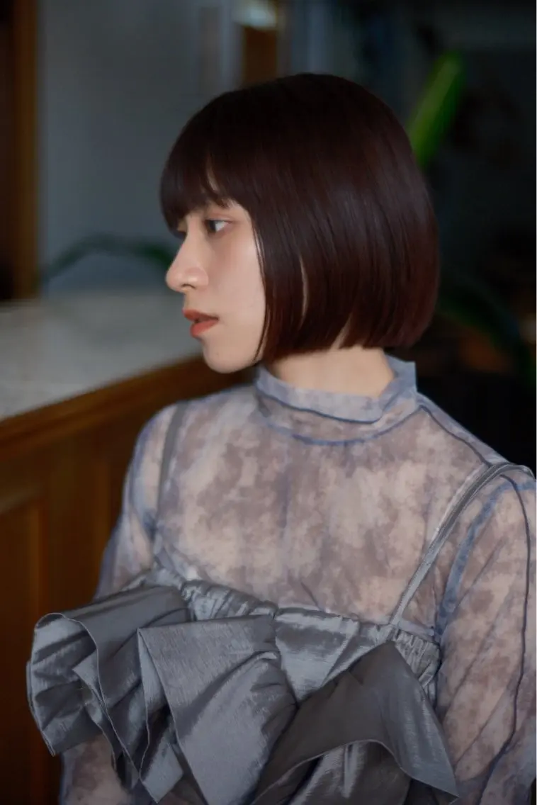 ショート カラー 黒髪 ブリーチ ハイトーンカラー ブリーチなしカラー ボブ カット ヘアカラー ayano🫧 《CIEN》のヘアスタイル