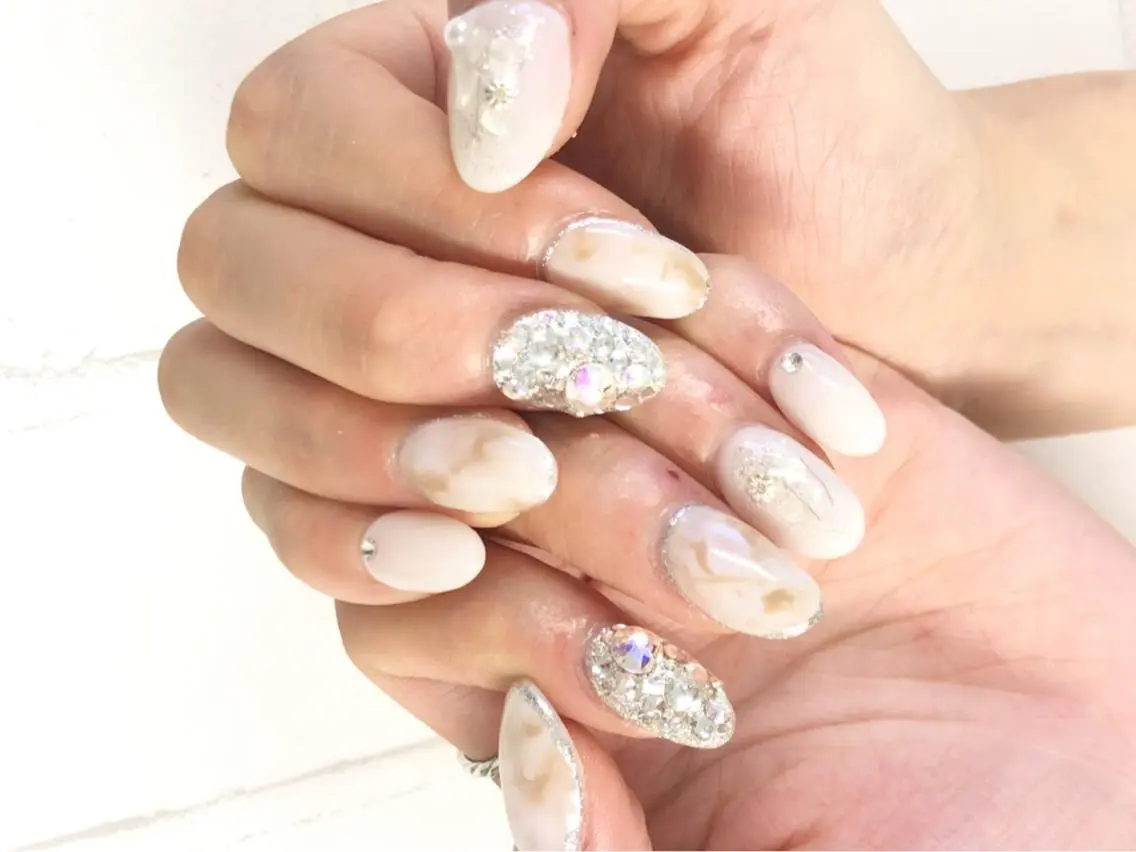 カラー ネイル アートネイル 大理石ネイル(マーブル) スカルプネイル KIREIE NAILSのネイルデザイン