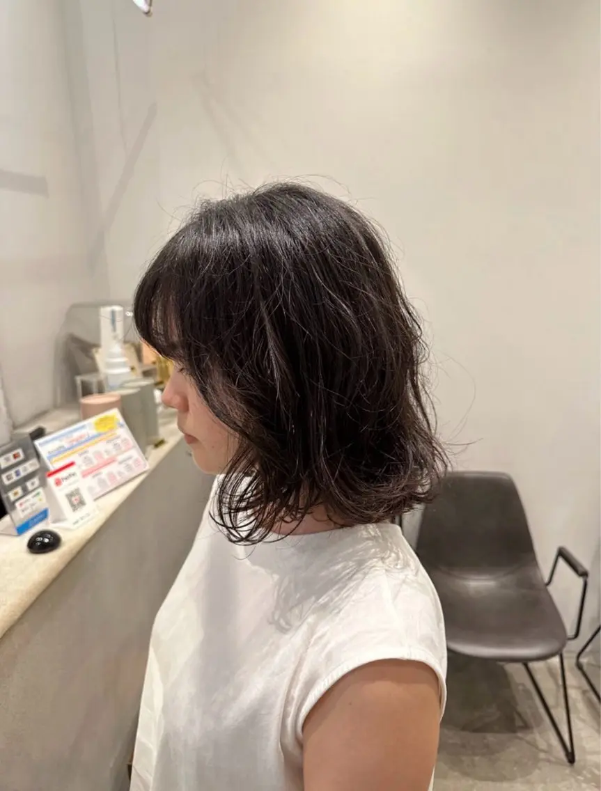 ショート パーマ ボブ カット パーマ 川口開世 cut/permのヘアスタイル
