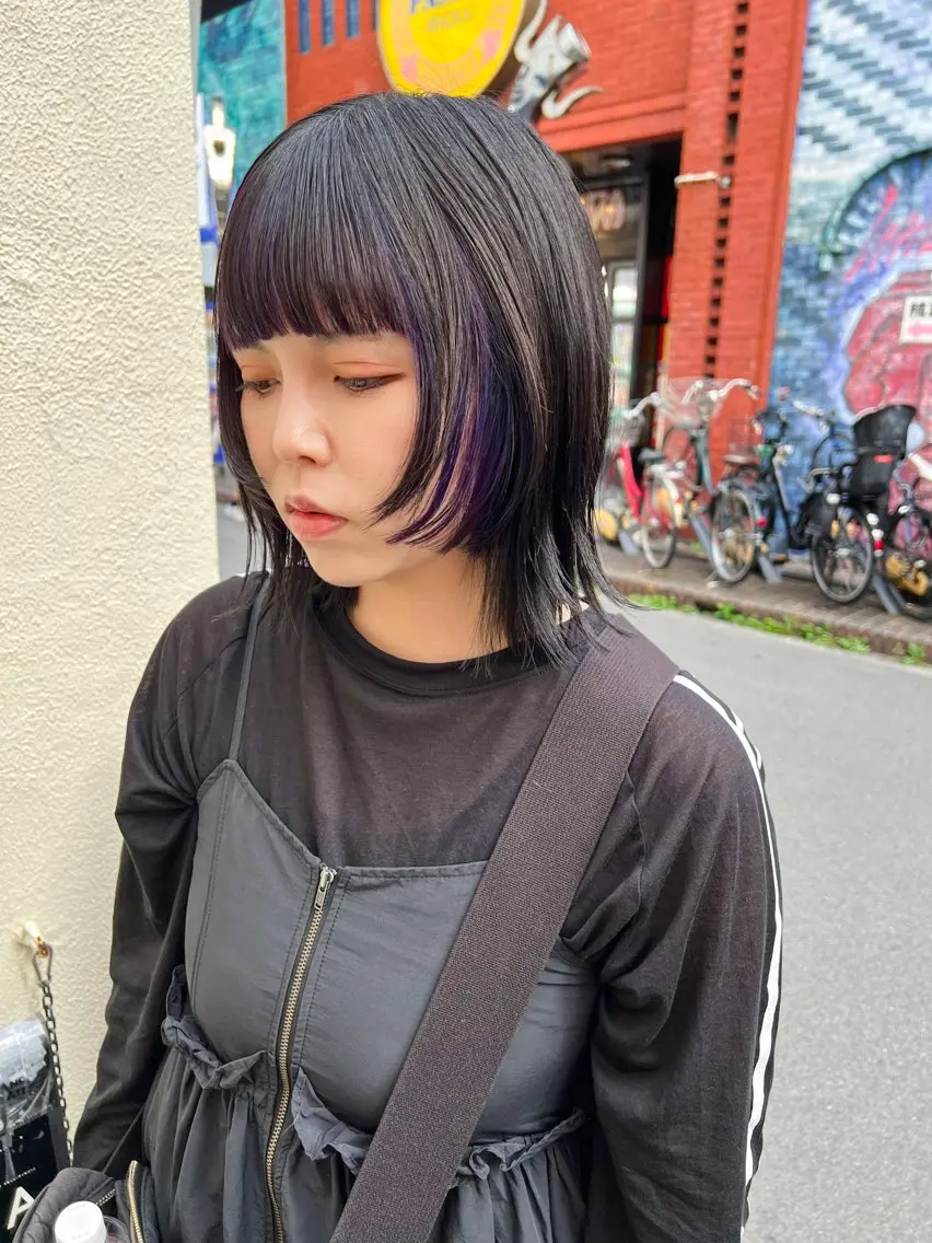 ミディアム カット ヘアカラー トリートメント スダユーヤ 💫推しカラーウルフのヘアスタイル