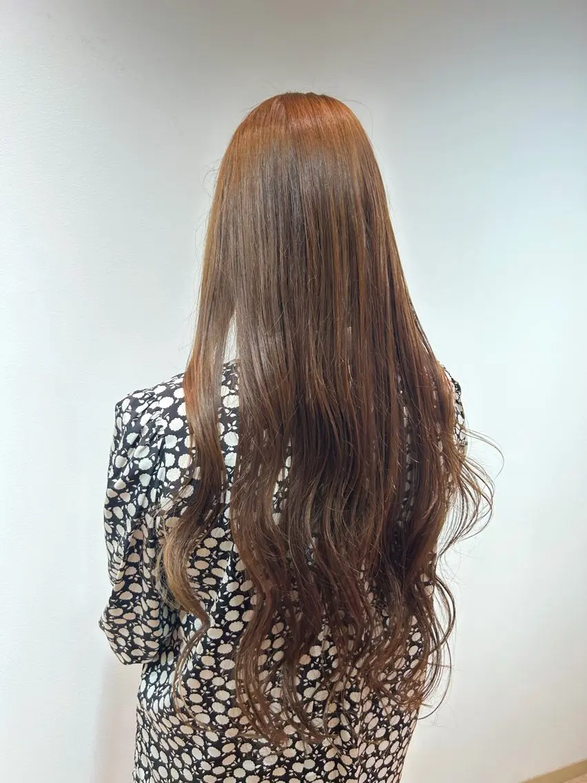 ロング カラー ブラウンカラー 加藤 千穂のヘアスタイル