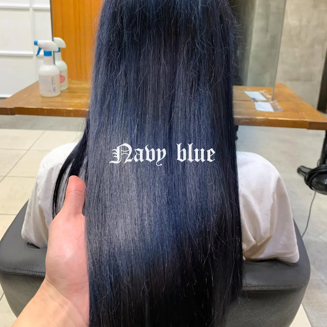 ロング カラー ブルーカラー ネイビーカラー メンズパーマ特化 🌟Gakutoのヘアスタイル