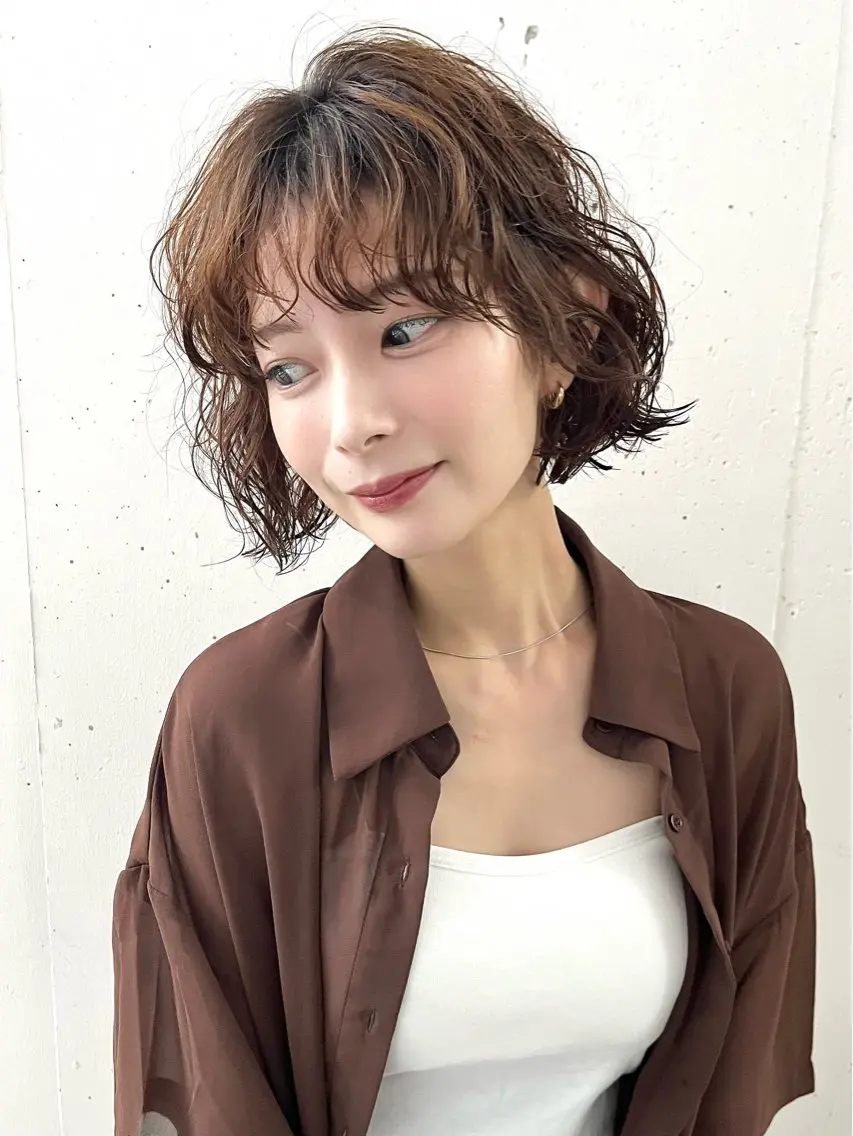 ミディアム パーマ ✨撮影モデル募集✨ 若月情のヘアスタイル