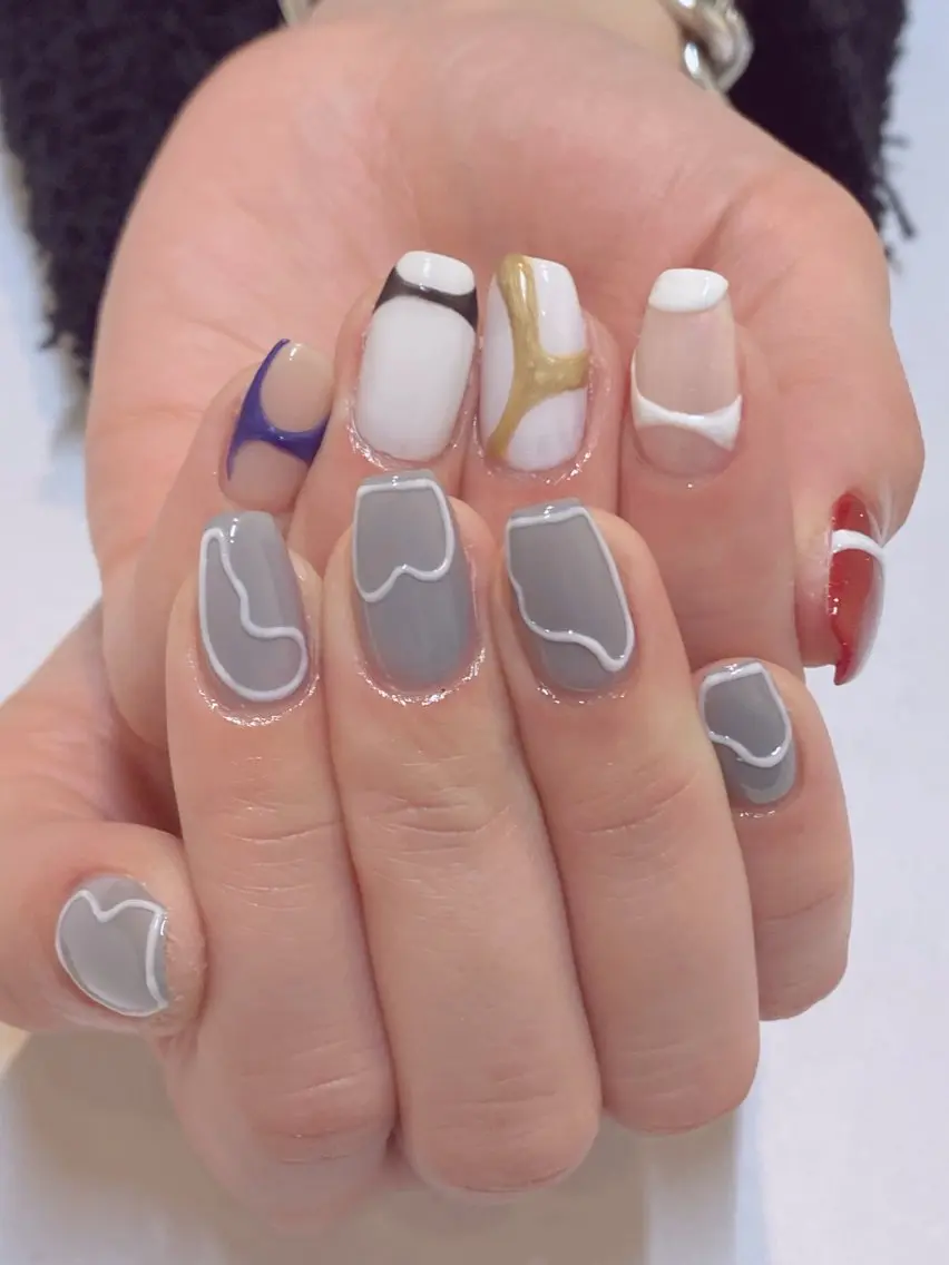 ネイル アートネイル オーロラネイル クリアネイル グラデーション ハート Nail Salon ertiのネイルデザイン