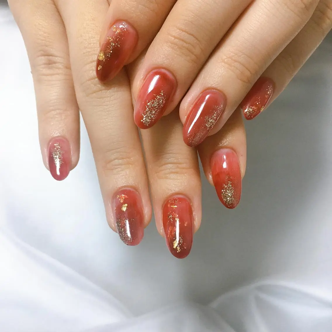 ネイル 赤色 ハンドネイル nailsalon Asryのネイルデザイン