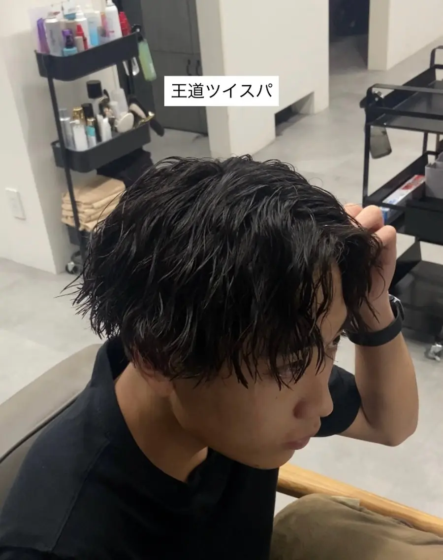 パーマ メンズ カット パーマ MEN'S HAIR 沖  大雅のヘアスタイル