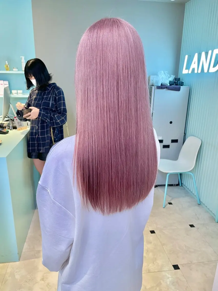 ロング カラー ヘアカラー トリートメント 大人っぽ韓国🤍ブリ ーチ/mitsukiのヘアスタイル
