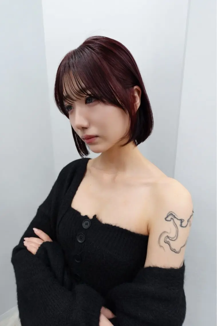 ショート カラー ブリーチ ダブルカラー ハイトーンカラー イルミナカラー ブリーチなしカラー カット ヘアカラー トリートメント 表参道/透明感カラー 韓国ヘア長田雄希のヘアスタイル