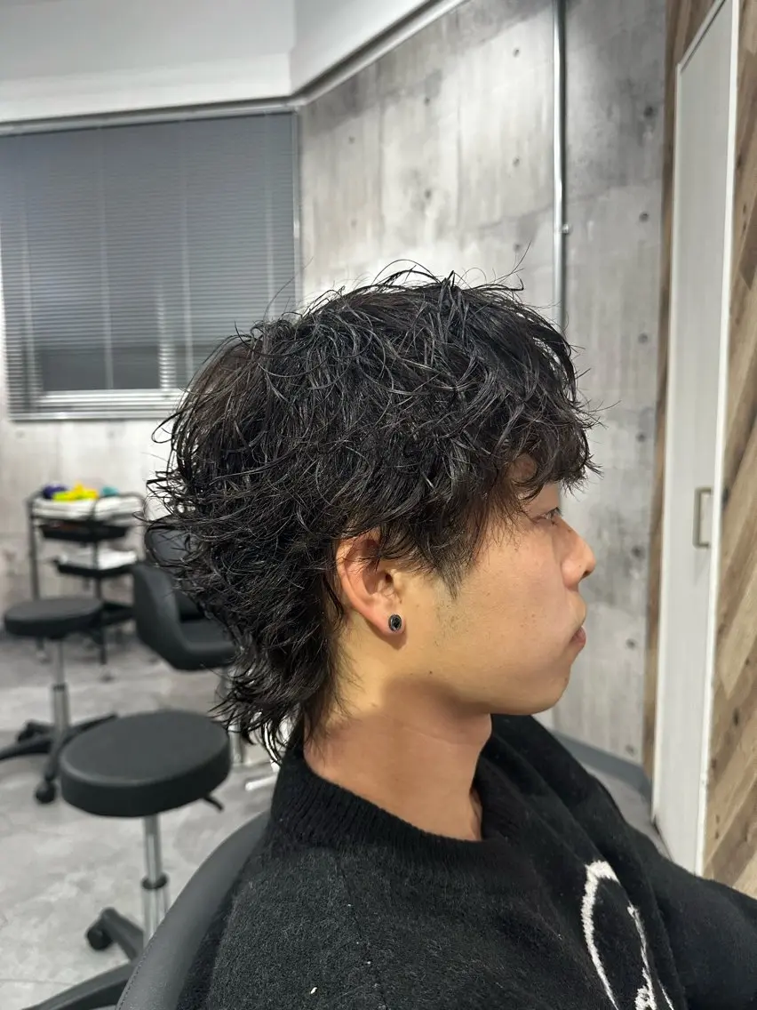 ショート パーマ メンズ メンズパーマ 波巻きパーマ タクミ/名駅/栄 メンズ特化型美容師のヘアスタイル