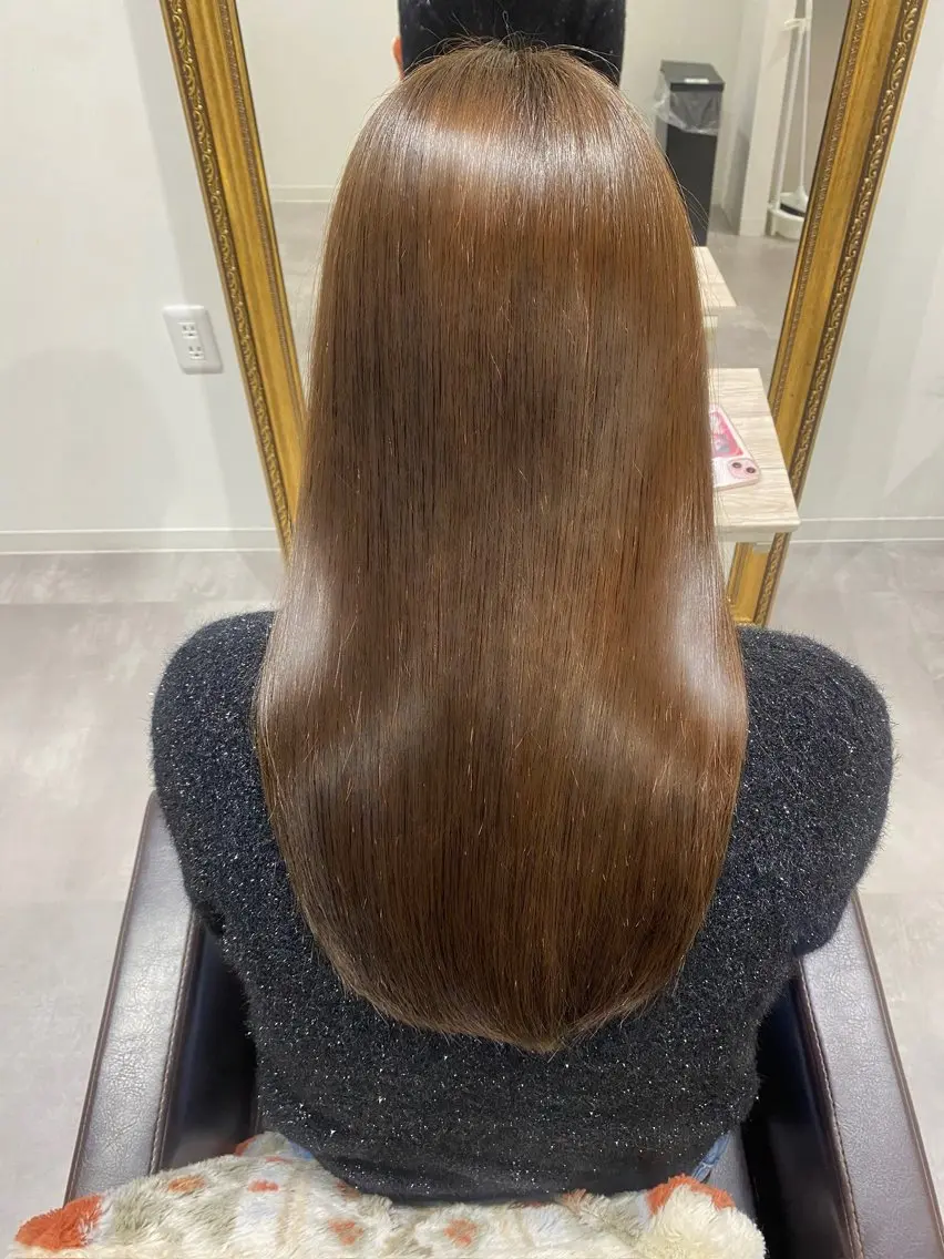 ロング カラー 髪質改善 トリートメント カット ヘアカラー トリートメント ♡オシャ髪♡AI ✂️newi町田のヘアスタイル
