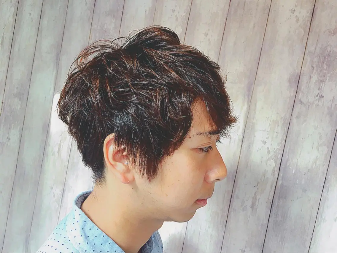 ショート カラー パーマ メンズ boutique misakiのヘアスタイル