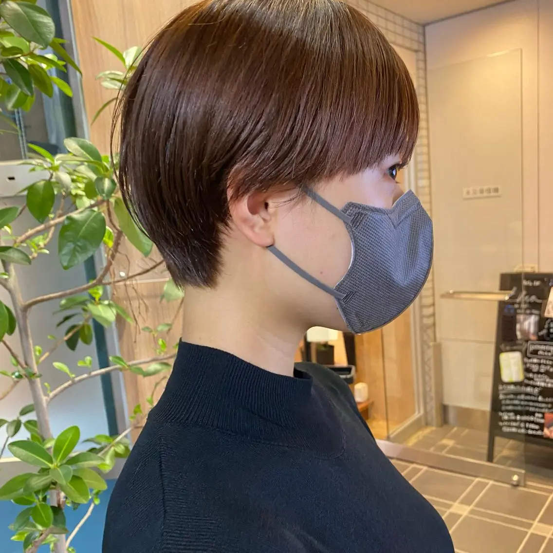 ショート カラー ショートヘア カット レイヤーカット /透明感/千葉怜寿のヘアスタイル