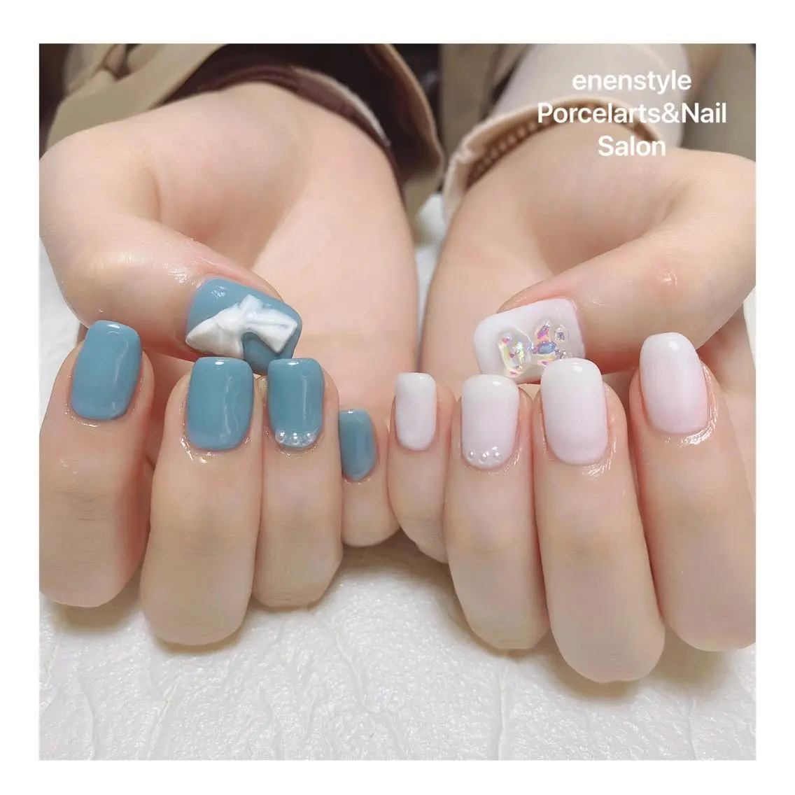 ミディアム ネイル ハンドネイル 🐾enen style 🐾のネイルデザイン