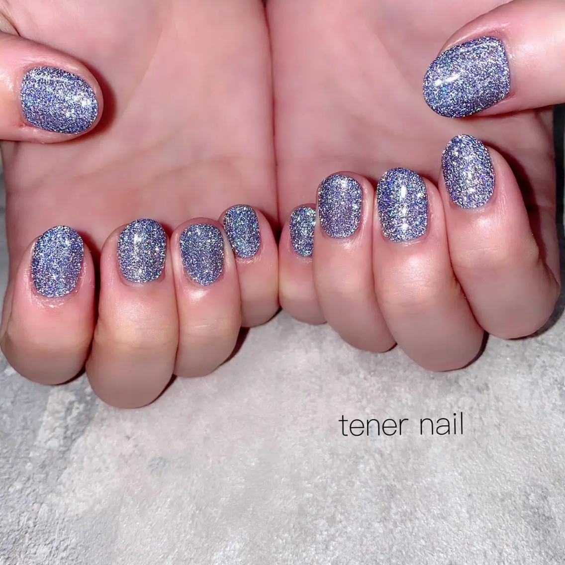 ネイル フラッシュネイル ラメ(グリッター) ワンカラーネイル テネルネイル tener nailのネイルデザイン