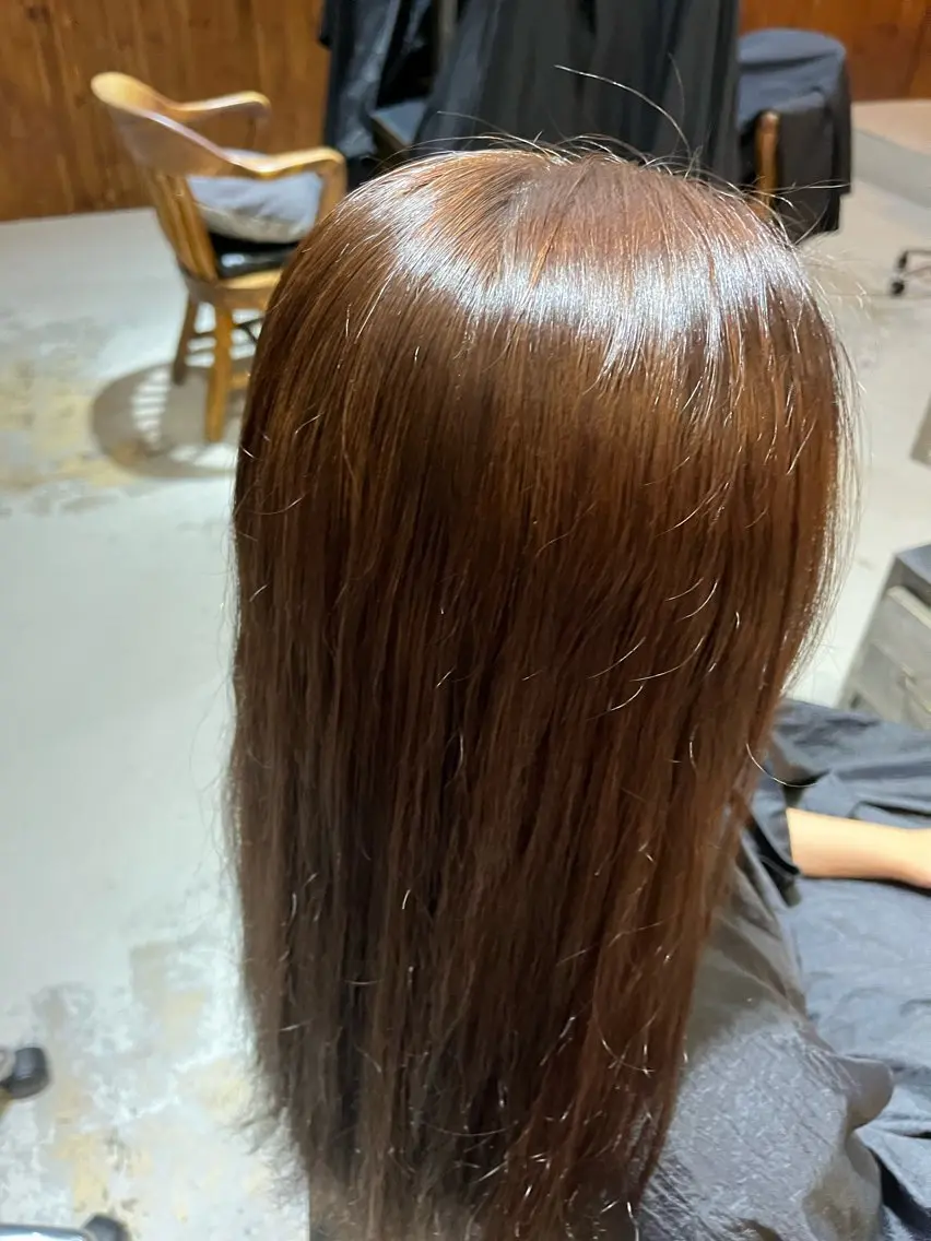 ブリーチなしのダブルカラーの写真
