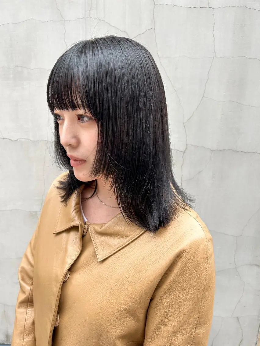 ミディアム カラー ヘアアレンジ カット ヘアカラー トリートメント yuka .のヘアスタイル