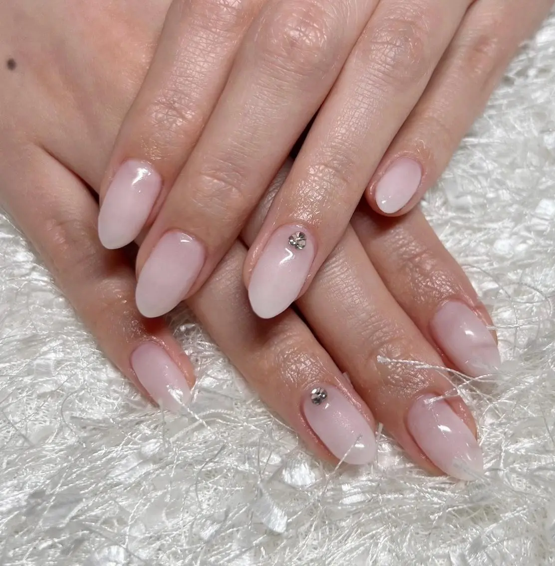 ネイル 長さ出し フレンチネイル ジェルネイル グラデーション 韓国ネイル ハンドネイル Nail&eye Belire 新宿のネイルデザイン