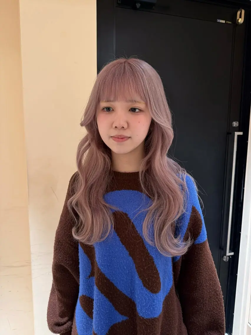 ロング カラー ヘアアレンジ ブリーチ ヘアカラー トリートメント ヘッドスパ 艶髪/ボブモデル 募集🫧terukaのヘアスタイル