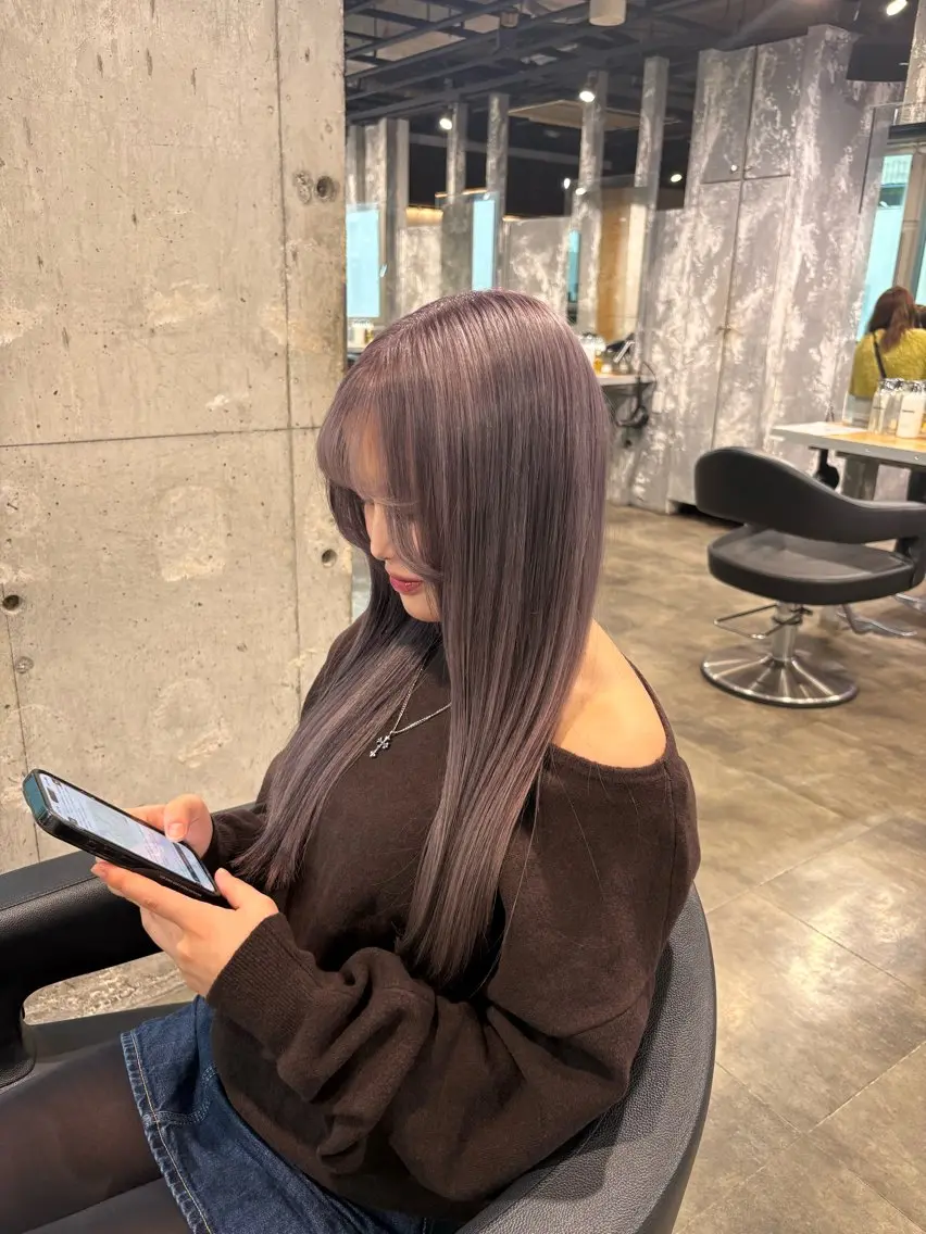 ロング カラー カット ヘアカラー ハイトーン 横浜💞ミオのヘアスタイル