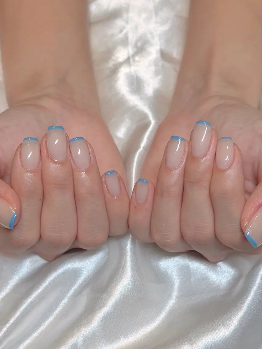 ネイル フラッシュネイル フレンチネイル マグネットネイル ニュアンスネイル シンプルネイル ハンドネイル at Nailのネイルデザイン