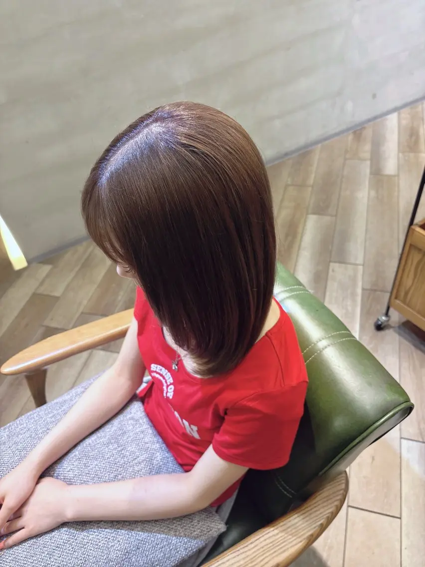 ミディアム カラー ヘアカラー トリートメント 鮫島海斗☆レイヤー☆ ケアブリーチのヘアスタイル