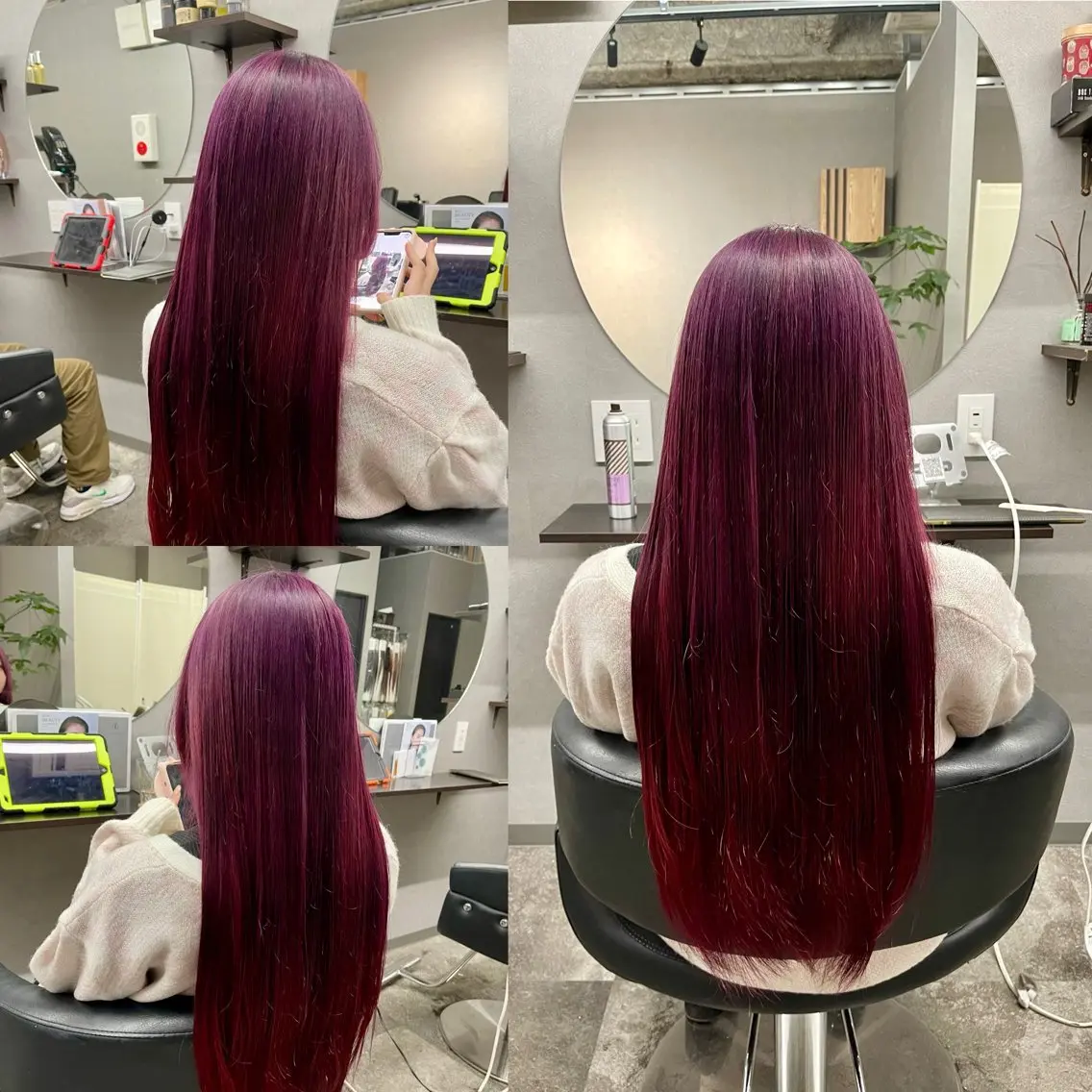 ロング カラー メンズ メンズブリーチ ブリーチ レッドカラー バイオレットカラー カット ヘアカラー ✨最強美容師✨ 💙にっしー西村💙のヘアスタイル