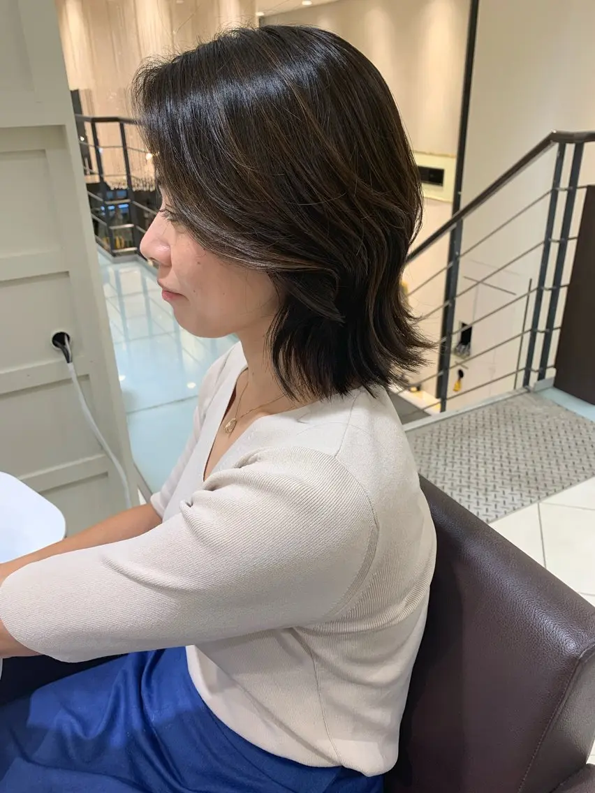 ミディアム カット ヘアカラー トリートメント ヘアセット ✨上村 潤平✨メンズヘア✨のヘアスタイル