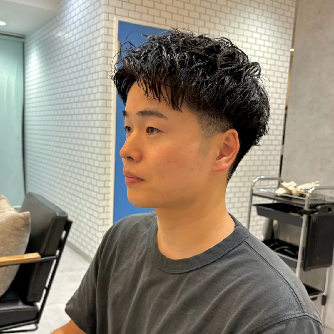 メンズ メンズパーマ メンズショート スパイキーショート 【メンズ 特化】村斎　伶次のヘアスタイル