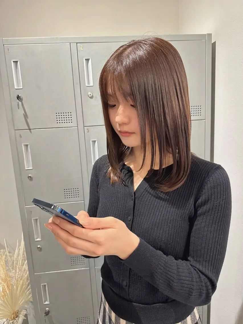 ミディアム カット ヘアカラー 【天満1艶髪】潤艶/ 髪質改善🌹釣本竜哉のヘアスタイル