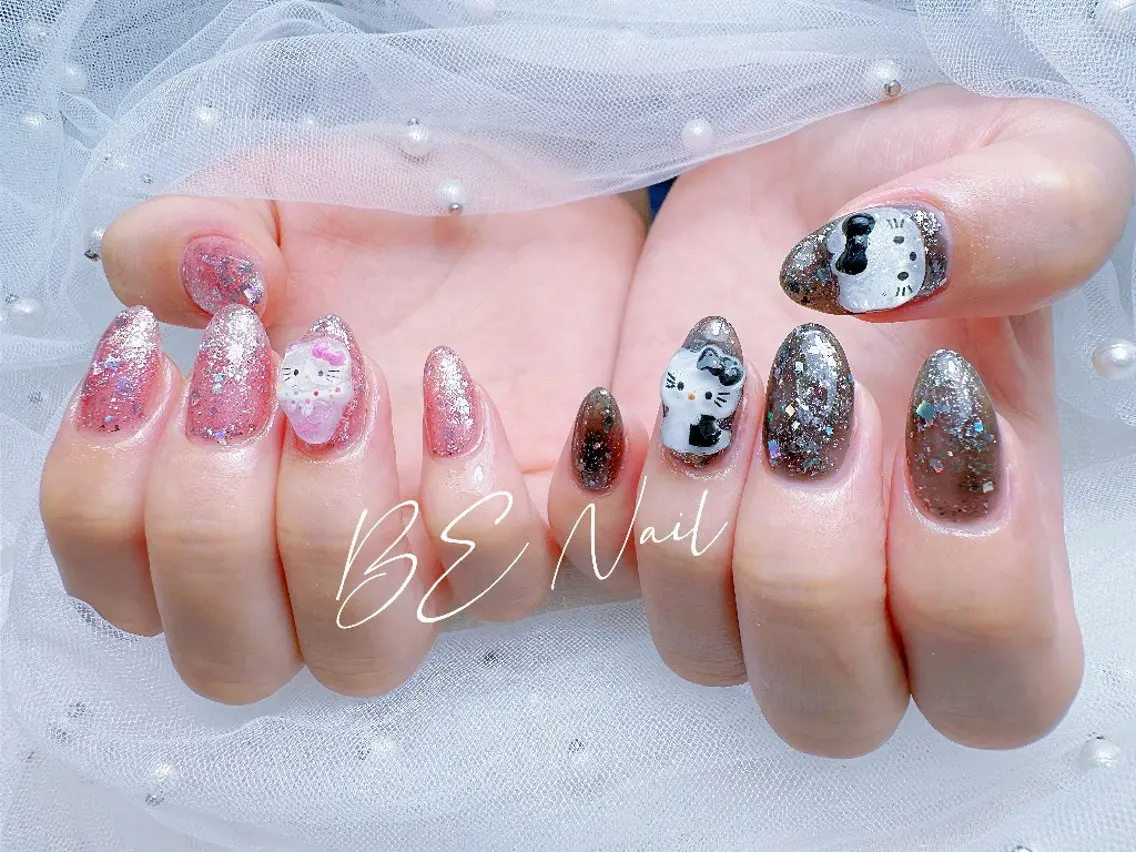 ネイル アニマル柄 ハンドネイル CAMELLIA  NAILサロン新松戸のネイルデザイン