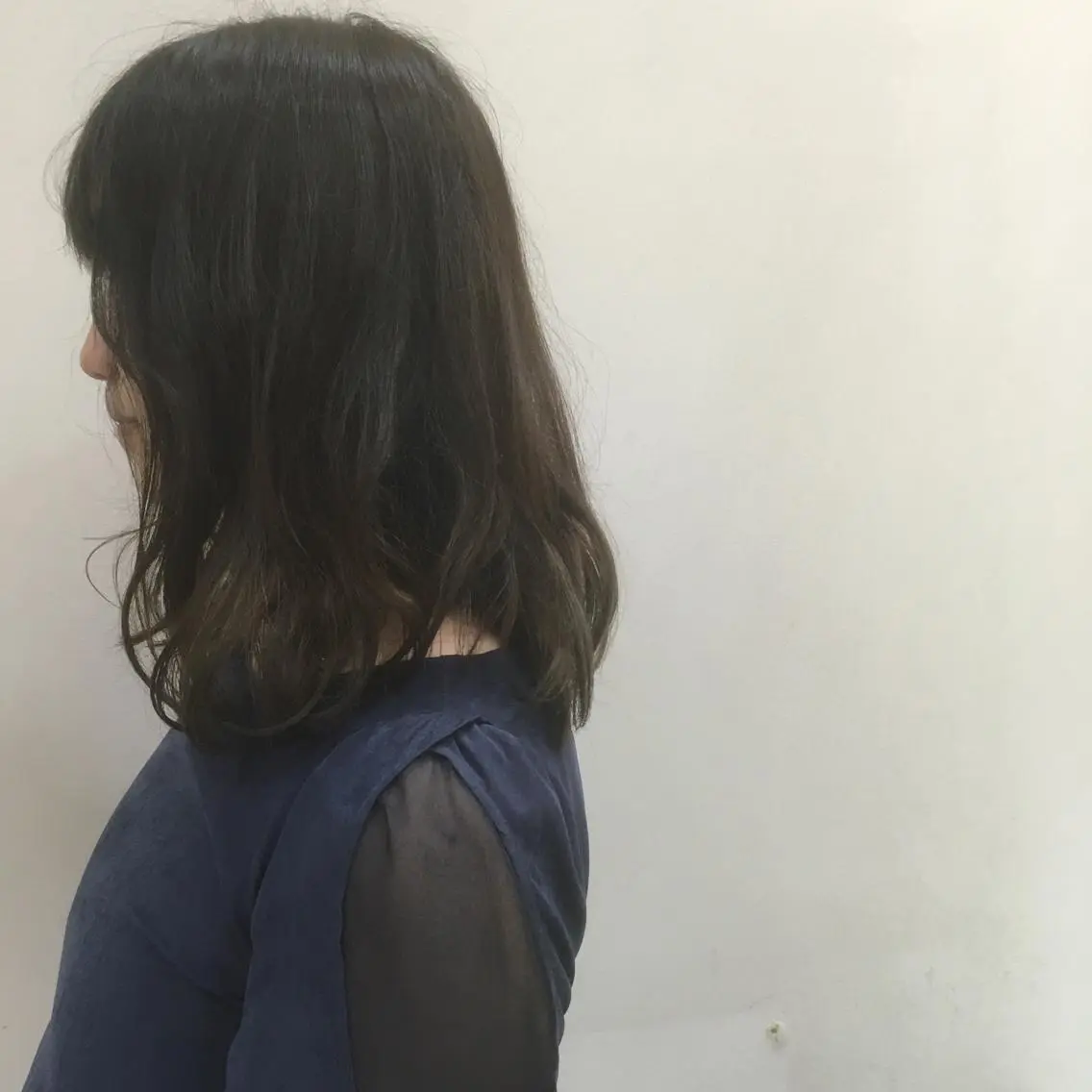ミディアム カラー 白髪ぼかしハイライト 柳川拓哉のヘアスタイル