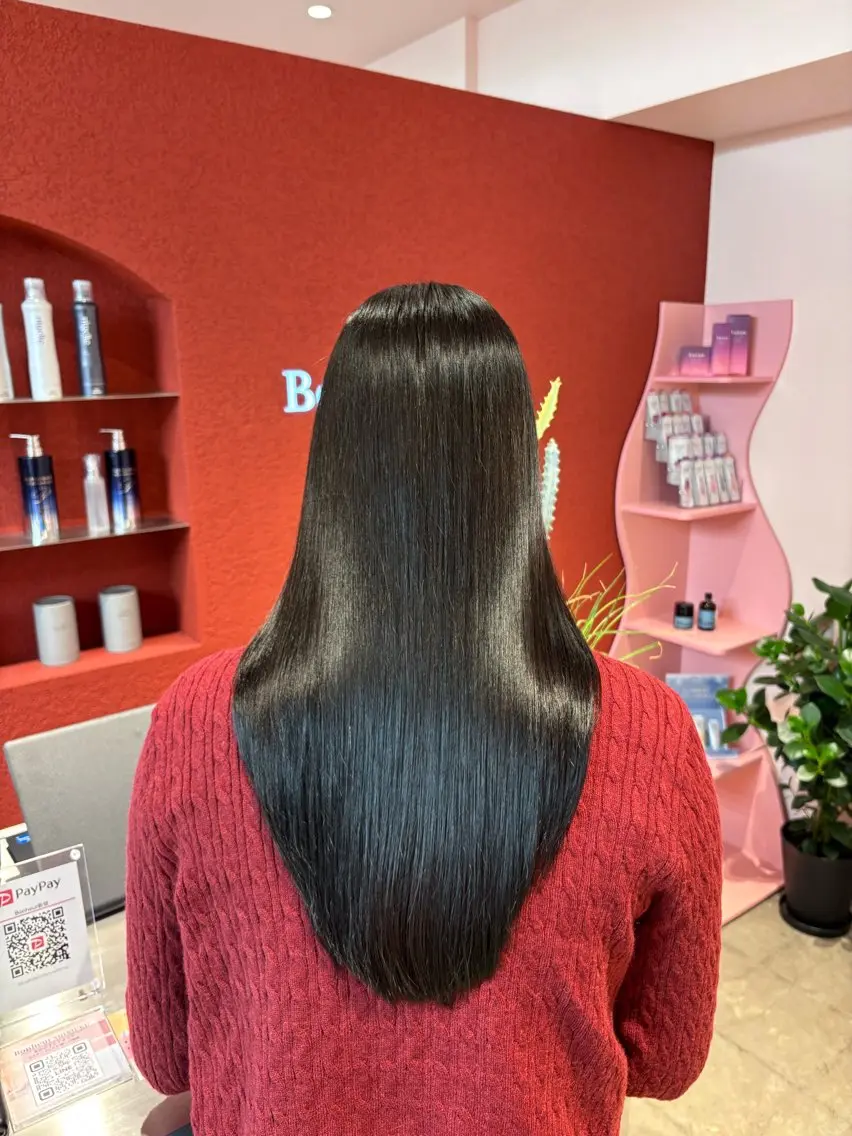 ロング 縮毛矯正 トリートメント 篠崎 加奈のヘアスタイル