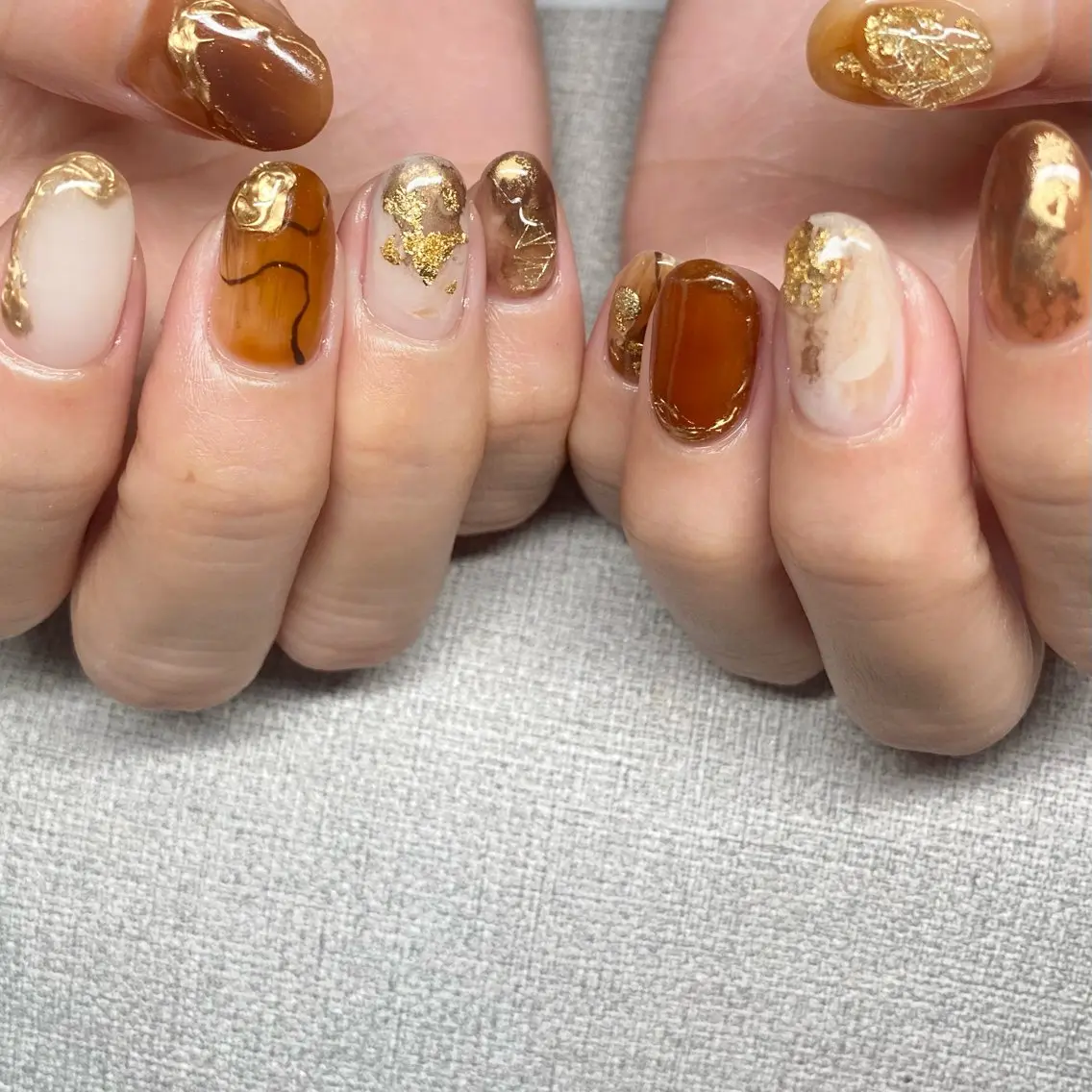 ネイル アートネイル ニュアンスネイル 冬ネイル ハンドネイル 山田 貴子のネイルデザイン