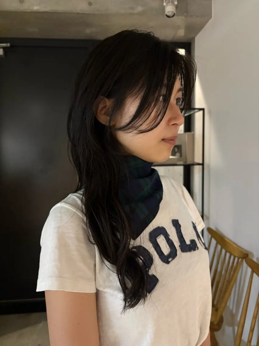 ロング 顔周りカット レイヤーカット Fujita Neneのヘアスタイル