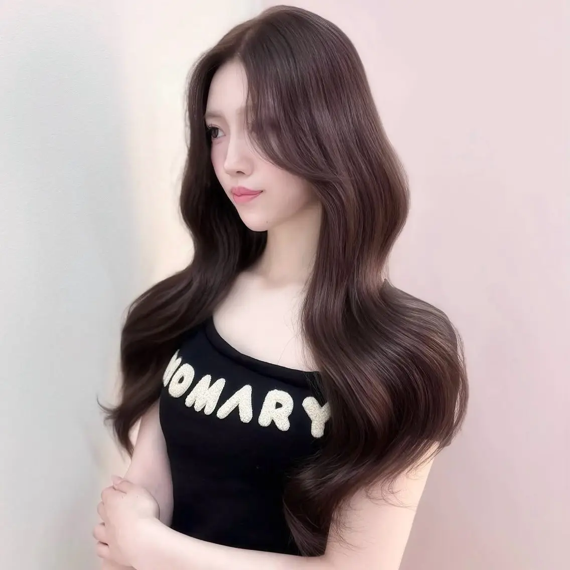 セミロング カラー ブラウンカラー 透明感カラー 顔まわりレイヤー レイヤーカット 艶カラー/レイヤー 🤍yume˚✧のヘアスタイル