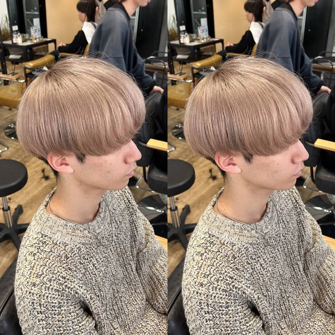 カラー メンズ カット ヘアカラー センターパート /植田のヘアスタイル