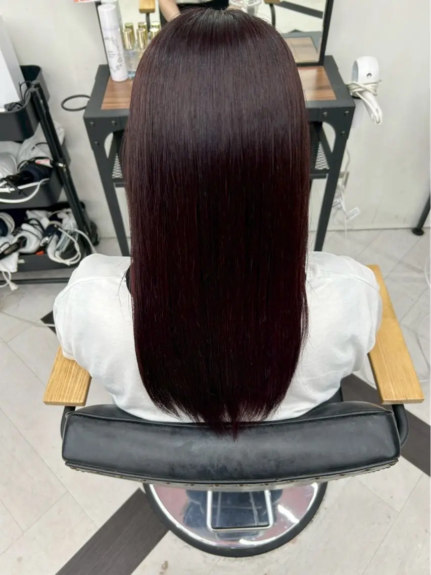 ロング カラー ヘアカラー トリートメント himari💜 暖色/レイヤーカットのヘアスタイル